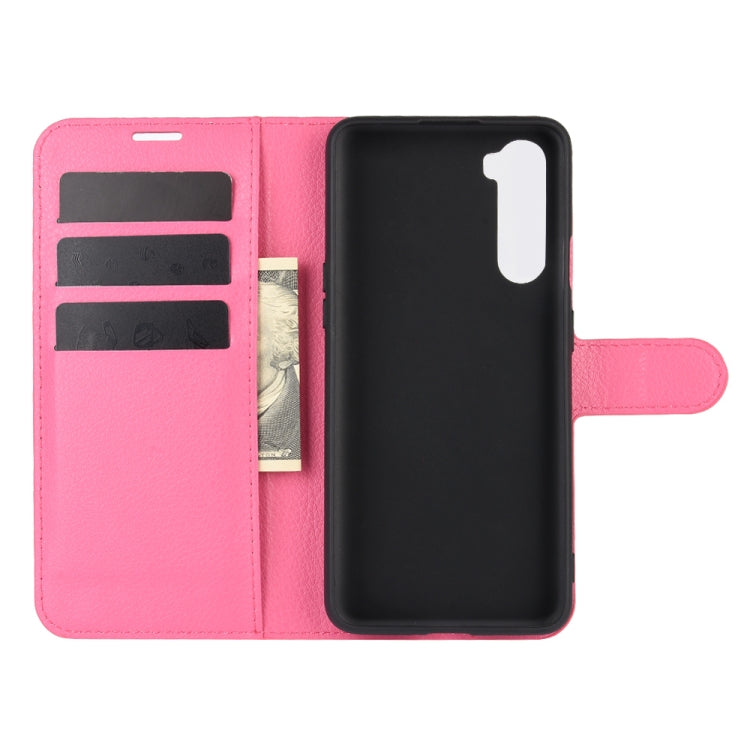 For OnePlus Nord Litchi Texture Horizontal Flip Protective Case with Holder & Card Slots & Wallet(Rose red) - OnePlus Cases by PMC Jewellery | Online Shopping South Africa | PMC Jewellery | Buy Now Pay Later Mobicred