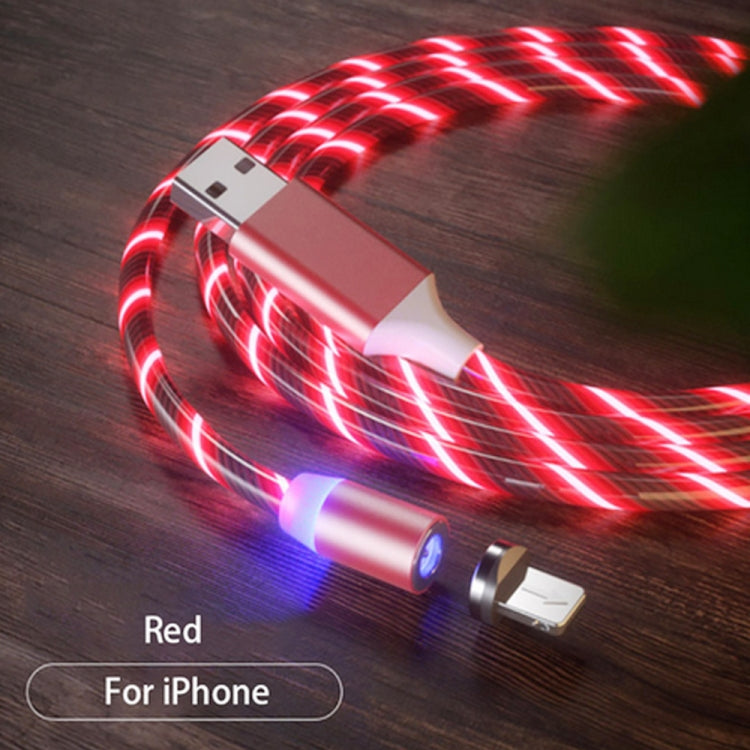 USB to 8 Pin Magnetic Suction Colorful Streamer Mobile Phone Charging  Cable, Length: 1m(Red Light) - Charging Cable & Head by PMC Jewellery | Online Shopping South Africa | PMC Jewellery | Buy Now Pay Later Mobicred