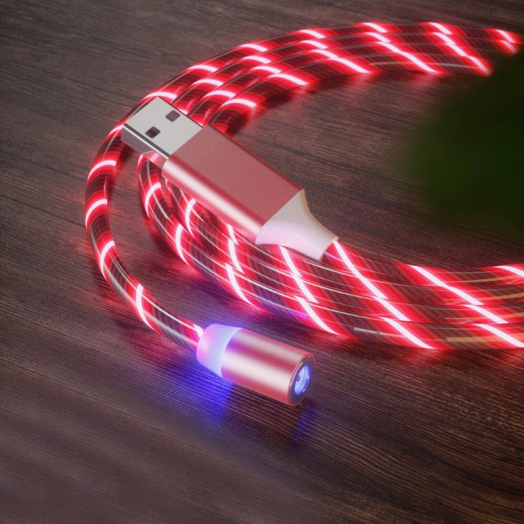 USB to 8 Pin Magnetic Suction Colorful Streamer Mobile Phone Charging  Cable, Length: 1m(Red Light) - Charging Cable & Head by PMC Jewellery | Online Shopping South Africa | PMC Jewellery | Buy Now Pay Later Mobicred