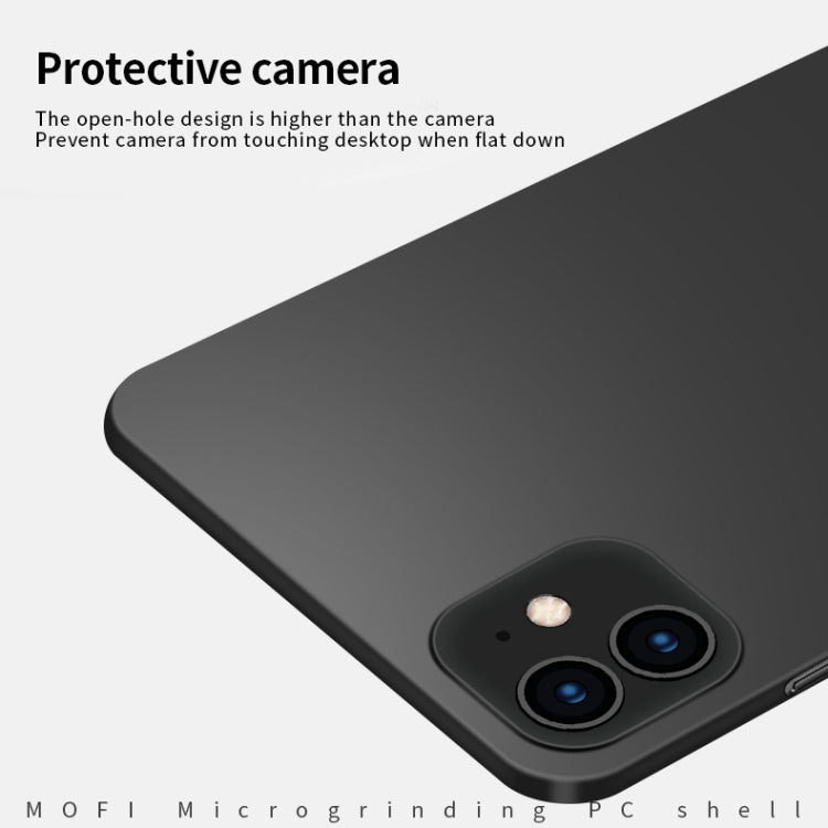 For iPhone 12 mini MOFI Frosted PC Ultra-thin Hard Case(Black) - iPhone 12 mini Cases by MOFI | Online Shopping South Africa | PMC Jewellery