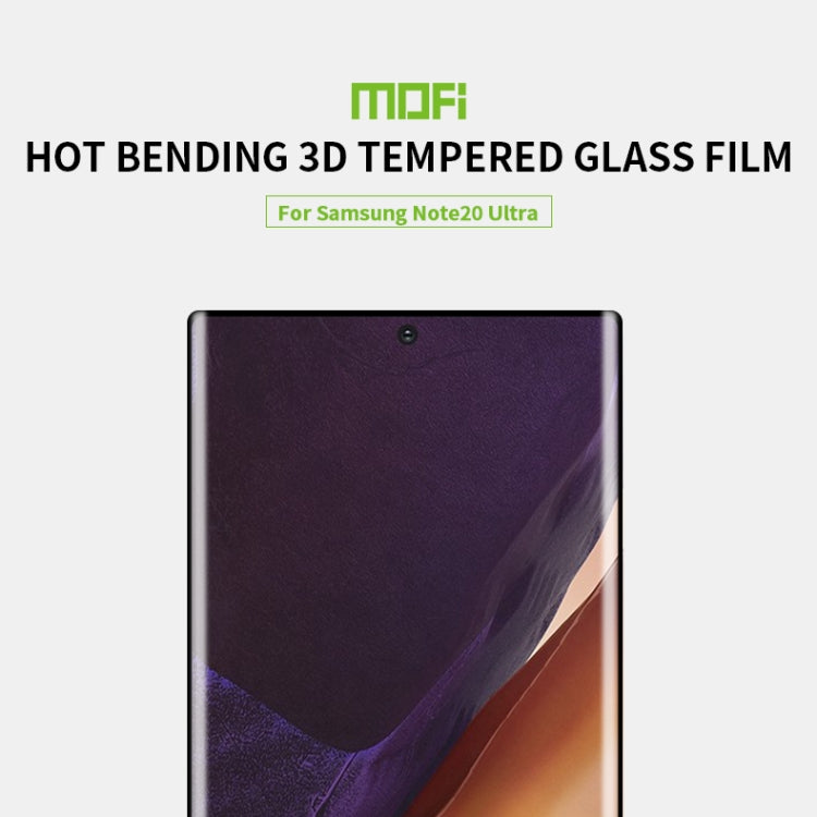 For Samsung Galaxy Note20 Ultra MOFI 9H 3D Explosion Proof Thermal Bending Full Screen Covered With Tempered Glass Film（Ultrasonic fingerprint unlock）(Black) - Galaxy Tempered Glass by MOFI | Online Shopping South Africa | PMC Jewellery