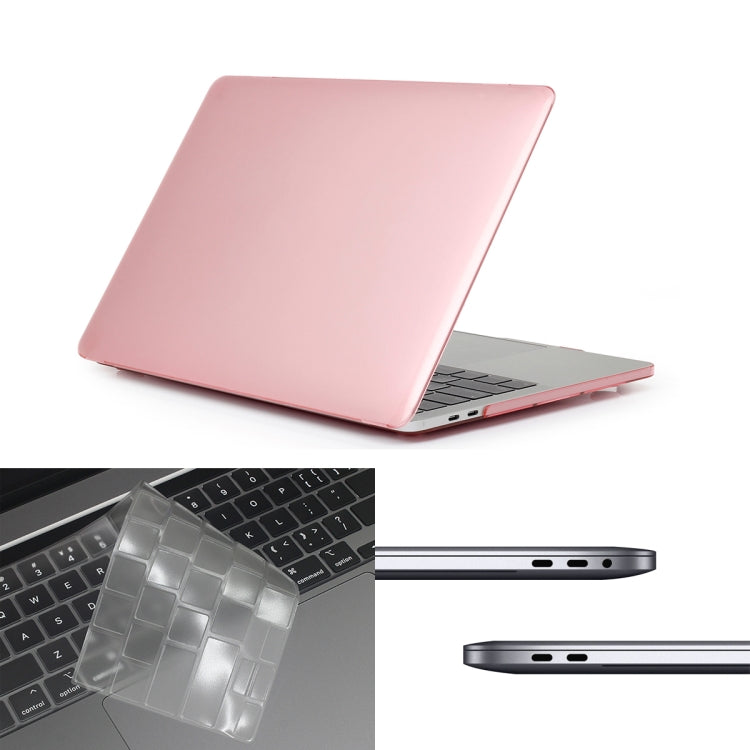 ENKAY Hat-Prince 3 in 1 For MacBook Pro 13 inch A2289 / A2251 (2020) Crystal Hard Shell Protective Case + Europe Version Ultra-thin TPU Keyboard Protector Cover + Anti-dust Plugs Set(Pink) - MacBook Pro Cases by ENKAY | Online Shopping South Africa | PMC Jewellery | Buy Now Pay Later Mobicred