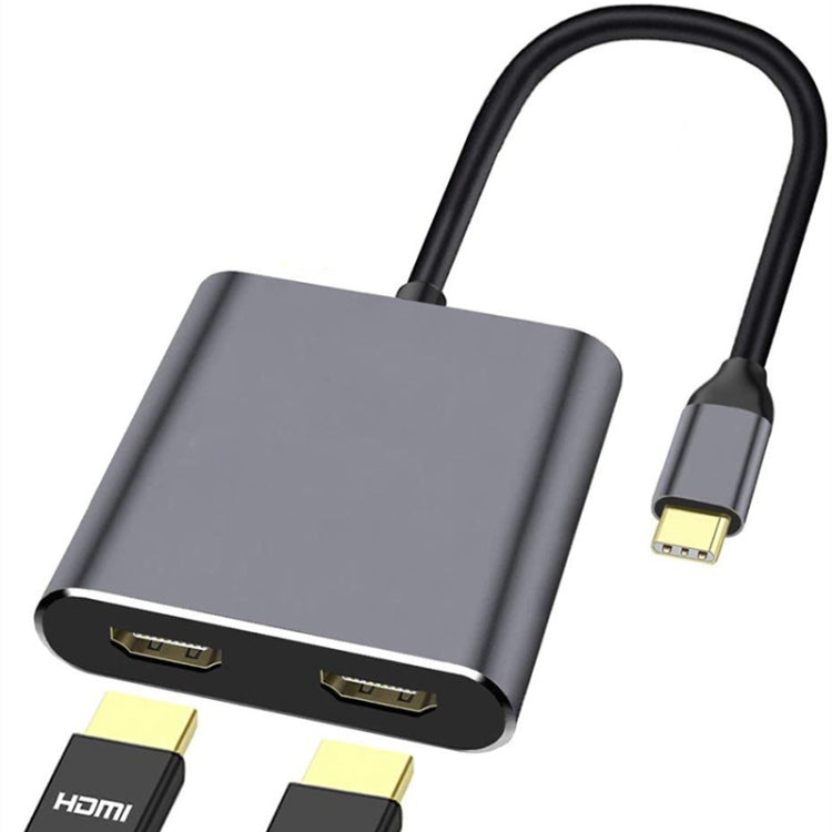 ZS-SGSHDMI USB-C / Type-C to Dual HDMI Adapter - Cable & Adapters by PMC Jewellery | Online Shopping South Africa | PMC Jewellery | Buy Now Pay Later Mobicred