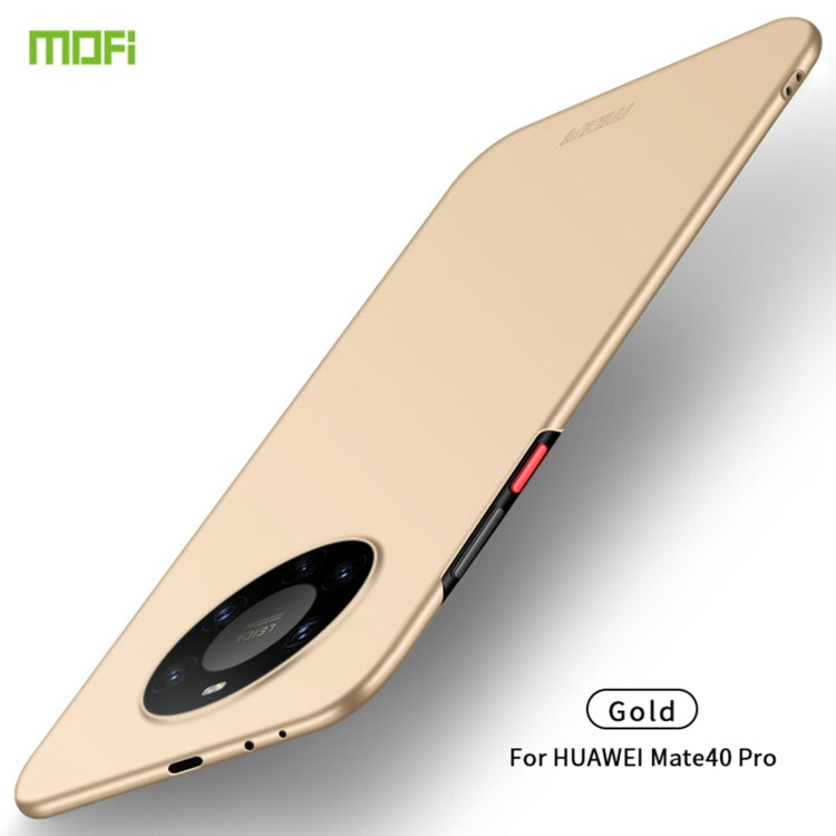 For Huawei Mate 40 Pro MOFI Frosted PC Ultra-thin Hard Case(Gold) - Huawei Cases by MOFI | Online Shopping South Africa | PMC Jewellery