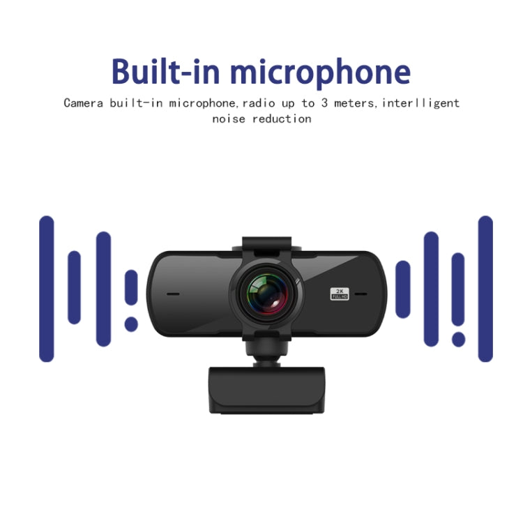 C5 4 Million Pixel Auto Focus 2K Full HD Webcam 360 Rotation USB Driver-free Live Broadcast WebCamera with Mic - HD Camera by PMC Jewellery | Online Shopping South Africa | PMC Jewellery | Buy Now Pay Later Mobicred