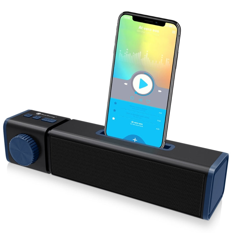 New Rixing NR4023 TWS Wireless Stereo Bluetooth Speaker, Support TF Card & MP3 & FM & Hands-free Call & 3.5mm AUX(Blue) - Desktop Speaker by NewRixing | Online Shopping South Africa | PMC Jewellery | Buy Now Pay Later Mobicred