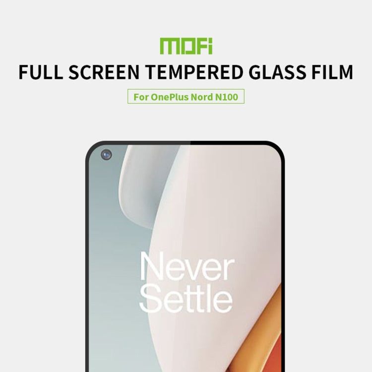 For OnePlus Nord N100 MOFI 9H 2.5D Full Screen Tempered Glass Film(Black) - OnePlus Tempered Glass by MOFI | Online Shopping South Africa | PMC Jewellery