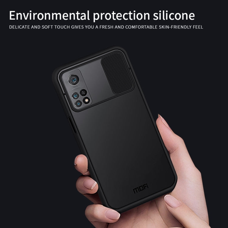 For Xiaomi Mi 10T / 10T Pro MOFI Xing Dun Series Translucent Frosted PC + TPU Privacy Anti-glare Shockproof All-inclusive Protective Case(Blue) - Xiaomi Cases by MOFI | Online Shopping South Africa | PMC Jewellery