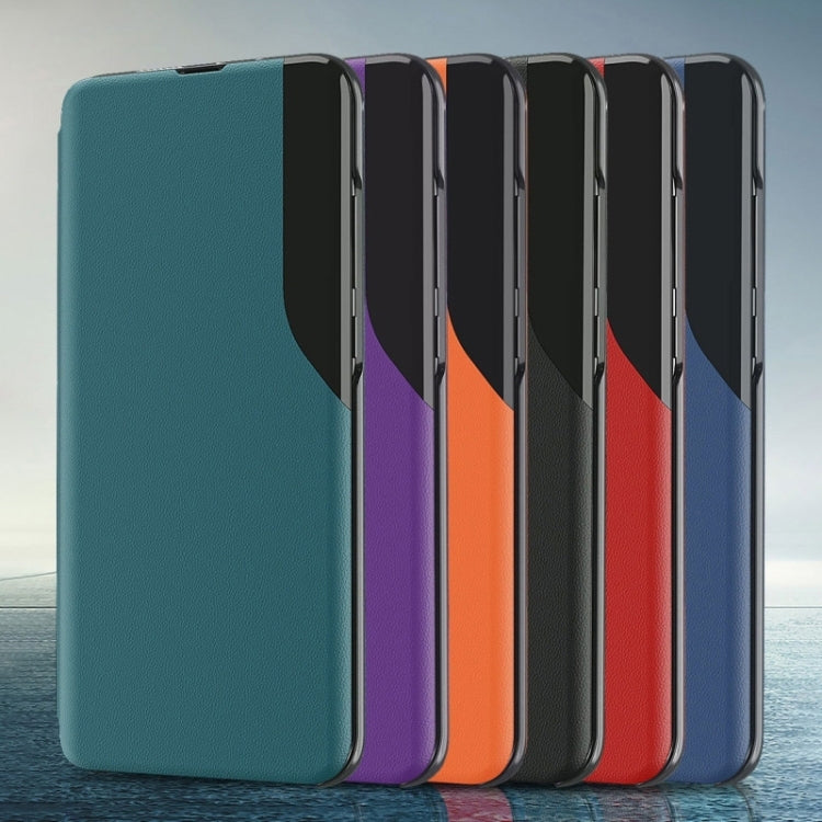 For Samsung Galaxy S21 Ultra 5G Attraction Flip Holder Leather Phone Case(Blue) - Galaxy S21 Ultra 5G Cases by PMC TechLife | Online Shopping South Africa | PMC TechLife
