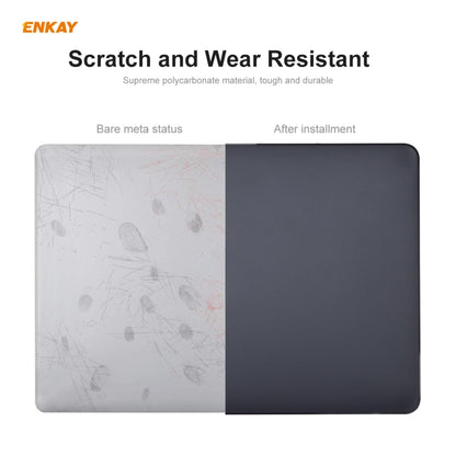 ENKAY 3 in 1 Matte Laptop Protective Case + US Version TPU Keyboard Film + Anti-dust Plugs Set for MacBook Pro 13.3 inch A1706 / A1989 / A2159 (with Touch Bar)(Cyan) - MacBook Pro Cases by ENKAY | Online Shopping South Africa | PMC Jewellery | Buy Now Pay Later Mobicred