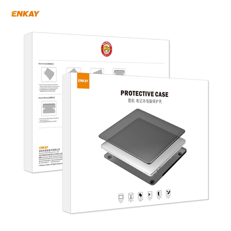 ENKAY 3 in 1 Matte Laptop Protective Case + EU Version TPU Keyboard Film + Anti-dust Plugs Set for MacBook Pro 13.3 inch A1706 / A1989 / A2159 (with Touch Bar)(Green) - MacBook Pro Cases by ENKAY | Online Shopping South Africa | PMC Jewellery | Buy Now Pay Later Mobicred