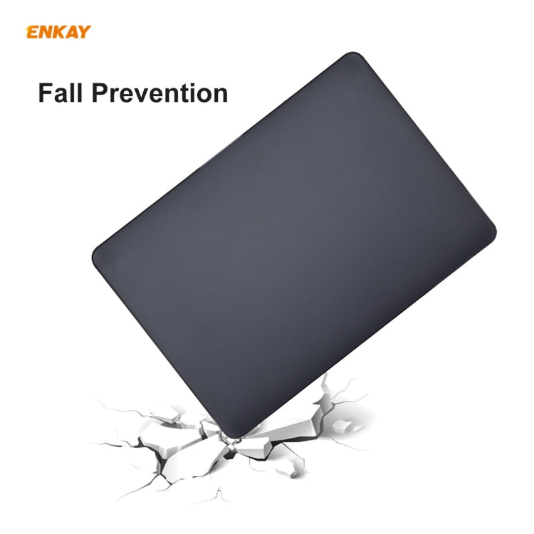 ENKAY 3 in 1 Matte Laptop Protective Case + EU Version TPU Keyboard Film + Anti-dust Plugs Set for MacBook Pro 13.3 inch A1706 / A1989 / A2159 (with Touch Bar)(Grey) - MacBook Pro Cases by ENKAY | Online Shopping South Africa | PMC Jewellery | Buy Now Pay Later Mobicred