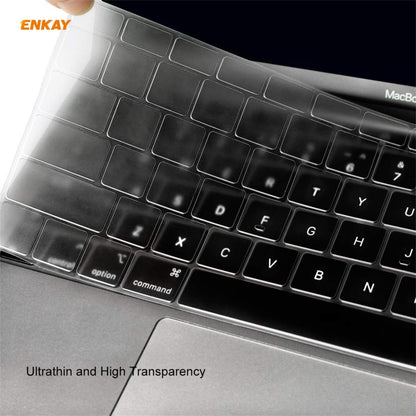 ENKAY 3 in 1 Matte Laptop Protective Case + EU Version TPU Keyboard Film + Anti-dust Plugs Set for MacBook Pro 13.3 inch A1706 / A1989 / A2159 (with Touch Bar)(Green) - MacBook Pro Cases by ENKAY | Online Shopping South Africa | PMC Jewellery | Buy Now Pay Later Mobicred