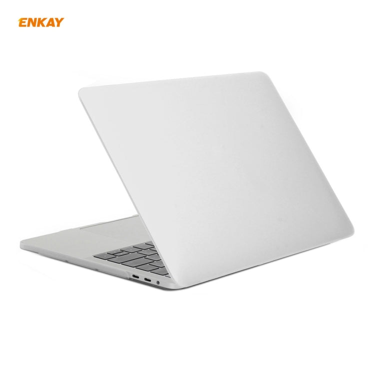 ENKAY 3 in 1 Matte Laptop Protective Case + EU Version TPU Keyboard Film + Anti-dust Plugs Set for MacBook Pro 13.3 inch A1708 (without Touch Bar)(White) - MacBook Pro Cases by ENKAY | Online Shopping South Africa | PMC Jewellery | Buy Now Pay Later Mobicred