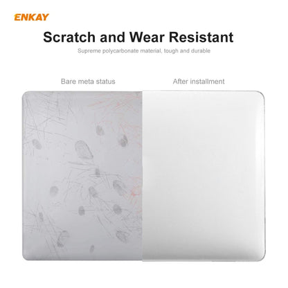 For MacBook Air 13.3 inch A1932 2018 ENKAY 3 in 1 Crystal Laptop Protective Case and EU Version TPU Keyboard Film and Anti-dust Plugs Set(Grey) - MacBook Air Cases by ENKAY | Online Shopping South Africa | PMC Jewellery | Buy Now Pay Later Mobicred