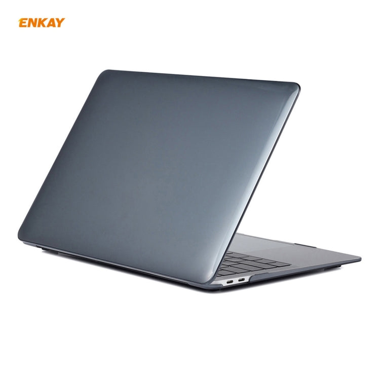 For MacBook Air 13.3 inch A2179 & A2337 2020 ENKAY 3 in 1 Crystal Laptop Protective Case + EU Version TPU Keyboard Film + Anti-dust Plugs Set(Black) - MacBook Air Cases by ENKAY | Online Shopping South Africa | PMC Jewellery | Buy Now Pay Later Mobicred