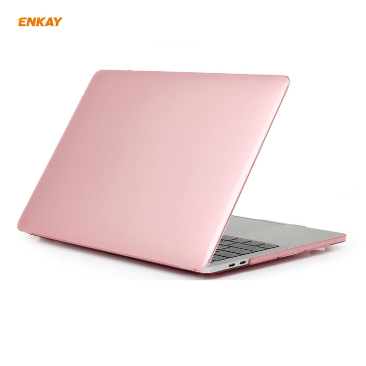 ENKAY 3 in 1 Crystal Laptop Protective Case + US Version TPU Keyboard Film + Anti-dust Plugs Set for MacBook Pro 13.3 inch A2251 & A2289 & A2338 (with Touch Bar)(Pink) - MacBook Pro Cases by ENKAY | Online Shopping South Africa | PMC Jewellery | Buy Now Pay Later Mobicred