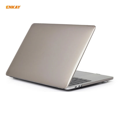 ENKAY 3 in 1 Crystal Laptop Protective Case + EU Version TPU Keyboard Film + Anti-dust Plugs Set for MacBook Pro 16 inch A2141 (with Touch Bar)(Grey) - MacBook Pro Cases by ENKAY | Online Shopping South Africa | PMC Jewellery | Buy Now Pay Later Mobicred