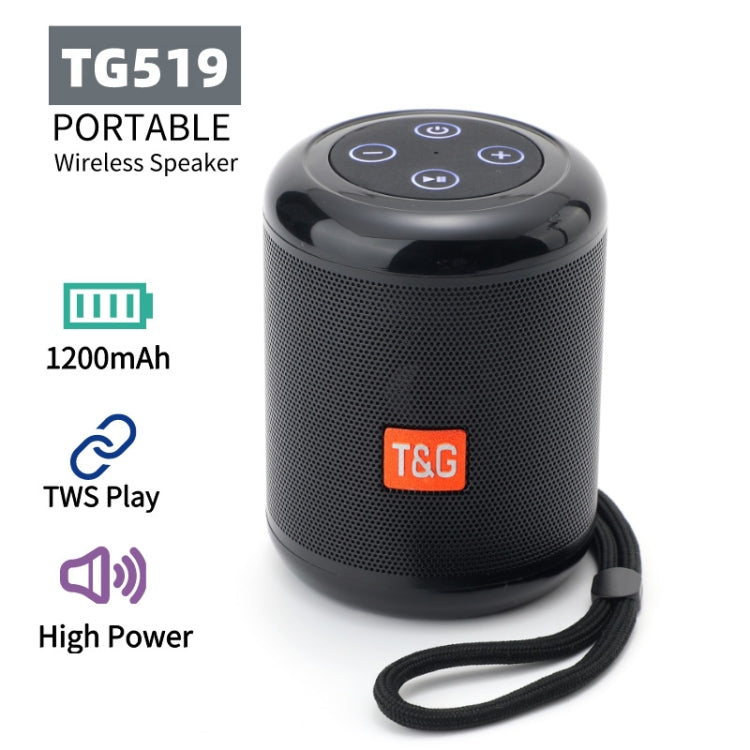 T&G TG519 TWS HiFi Portable Bluetooth Speaker Subwoofer Outdoor Wireless Column Speakers Support TF Card / FM / 3.5mm AUX / U Disk / Hands-free Call(Red) - Desktop Speaker by T&G | Online Shopping South Africa | PMC Jewellery | Buy Now Pay Later Mobicred