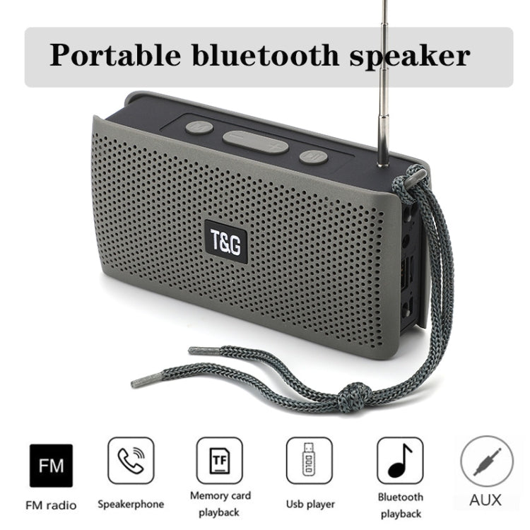 T&G TG282 Portable Bluetooth Speakers with Flashlight, Support TF Card / FM / 3.5mm AUX / U Disk / Hands-free Call(Blue) - Desktop Speaker by T&G | Online Shopping South Africa | PMC Jewellery | Buy Now Pay Later Mobicred