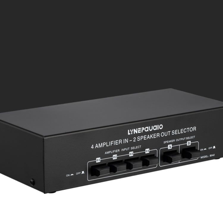 B042 4-in 2-out Power Amplifier Sound Switcher Loudspeaker Switch Distributor, 300W Per Channel Lossless Sound Quality -  by PMC Jewellery | Online Shopping South Africa | PMC Jewellery | Buy Now Pay Later Mobicred