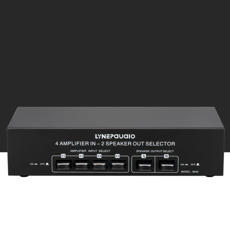 B042 4-in 2-out Power Amplifier Sound Switcher Loudspeaker Switch Distributor, 300W Per Channel Lossless Sound Quality -  by PMC Jewellery | Online Shopping South Africa | PMC Jewellery | Buy Now Pay Later Mobicred