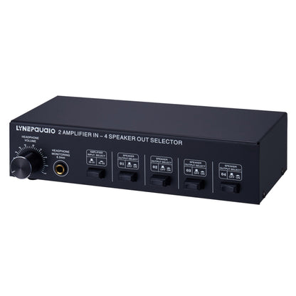 B032 2-in 4-out Power Amplifier Sound Switcher Speaker  Lossless Sound Quality 300W Per Channel Switch Distributor Comparator with Headset Monitoring Function / Audio Input -  by PMC Jewellery | Online Shopping South Africa | PMC Jewellery | Buy Now Pay Later Mobicred