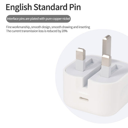 A2344 20W PD 3.0 Type-C / USB-C Folding Travel Charger + USB-C / Type-C to 8 Pin Fast Charging Data Cable Set, UK Plug, Length: 2m - USB Charger by PMC Jewellery | Online Shopping South Africa | PMC Jewellery | Buy Now Pay Later Mobicred