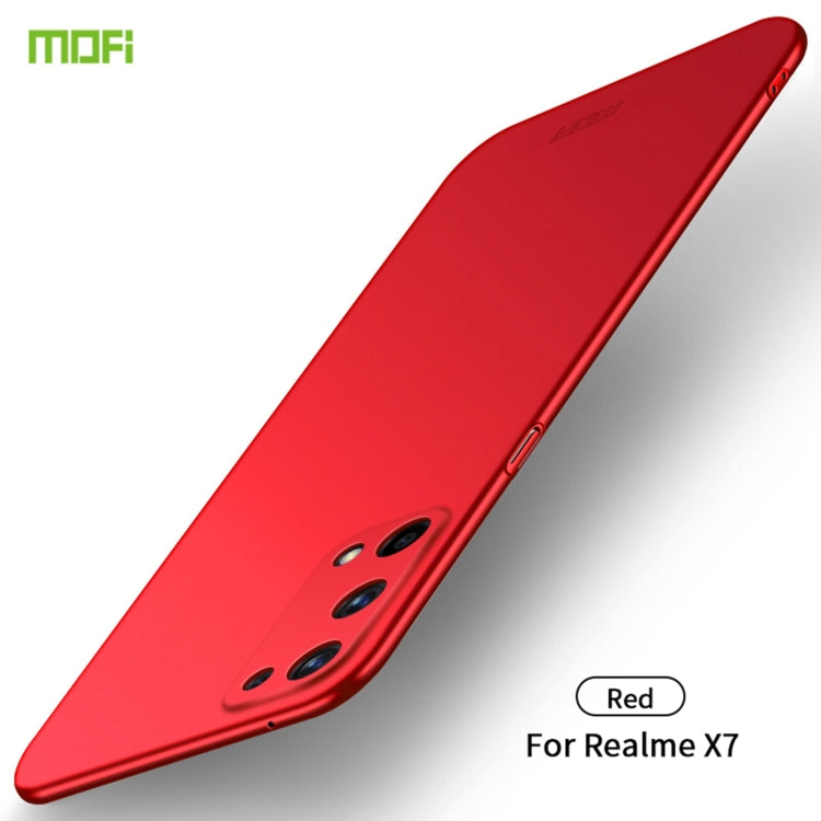 For OPPO Realme X7 MOFI Frosted PC Ultra-thin Hard Case(Red) - Realme Cases by MOFI | Online Shopping South Africa | PMC Jewellery