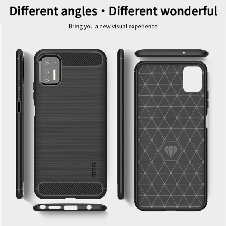 For Motorola Moto G Stylus 2021 MOFI Gentleness Series Brushed Texture Carbon Fiber Soft TPU Case(Gray) - Motorola Cases by MOFI | Online Shopping South Africa | PMC Jewellery