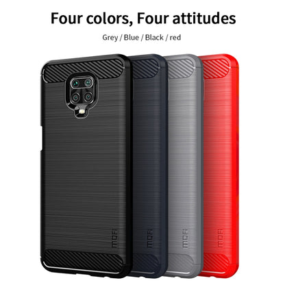 For Xiaomi Redmi Note 9s / Note 9 Pro / Note 9 Pro Max / Foco M2 Pro MOFI Gentleness Series Brushed Texture Carbon Fiber Soft TPU Case(Blue) - Xiaomi Cases by MOFI | Online Shopping South Africa | PMC Jewellery