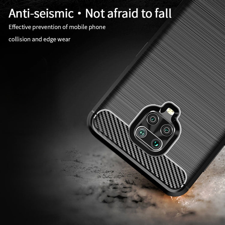 For Xiaomi Redmi Note 9s / Note 9 Pro / Note 9 Pro Max / Foco M2 Pro MOFI Gentleness Series Brushed Texture Carbon Fiber Soft TPU Case(Grey) - Xiaomi Cases by MOFI | Online Shopping South Africa | PMC Jewellery