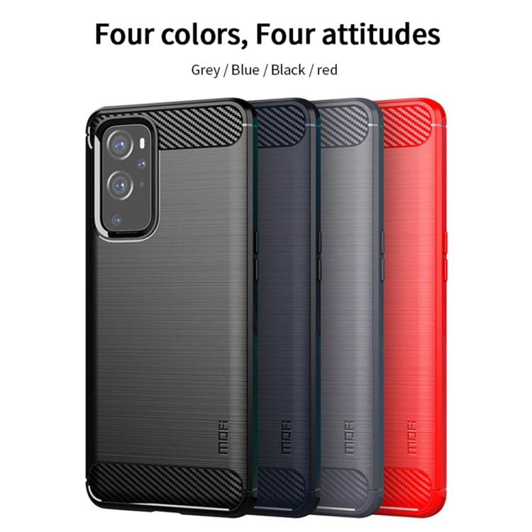 For OnePlus 9 MOFI Gentleness Series Brushed Texture Carbon Fiber Soft TPU Case(Grey) - OnePlus Cases by MOFI | Online Shopping South Africa | PMC TechLife | Buy Now Pay Later Mobicred