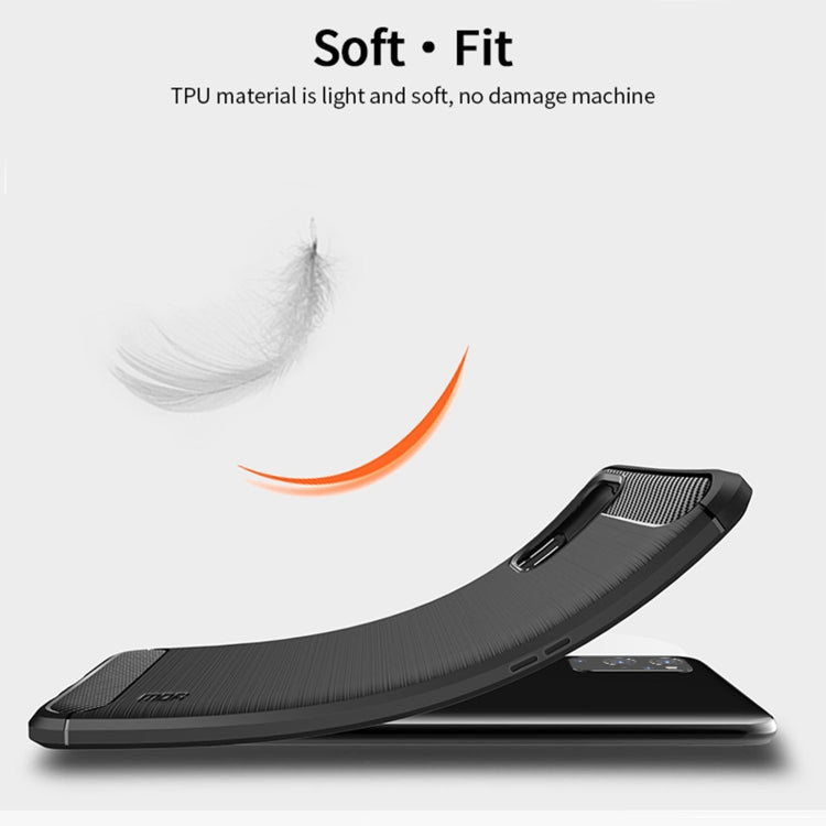 For OnePlus 9 Pro MOFI Gentleness Series Brushed Texture Carbon Fiber Soft TPU Case(Red) - free shipping - PMC TechLife - Order now!