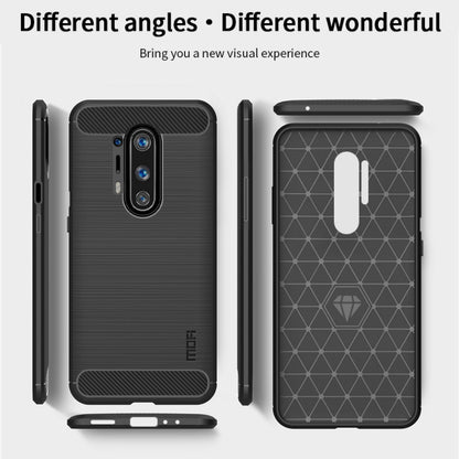 For OnePlus 8 Pro MOFI Gentleness Series Brushed Texture Carbon Fiber Soft TPU Case(Blue) - OnePlus Cases by MOFI | Online Shopping South Africa | PMC Jewellery