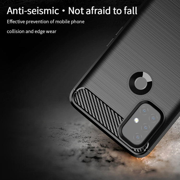 For OnePlus Nord N10 5G MOFI Gentleness Series Brushed Texture Carbon Fiber Soft TPU Case(Black) - OnePlus Cases by MOFI | Online Shopping South Africa | PMC Jewellery