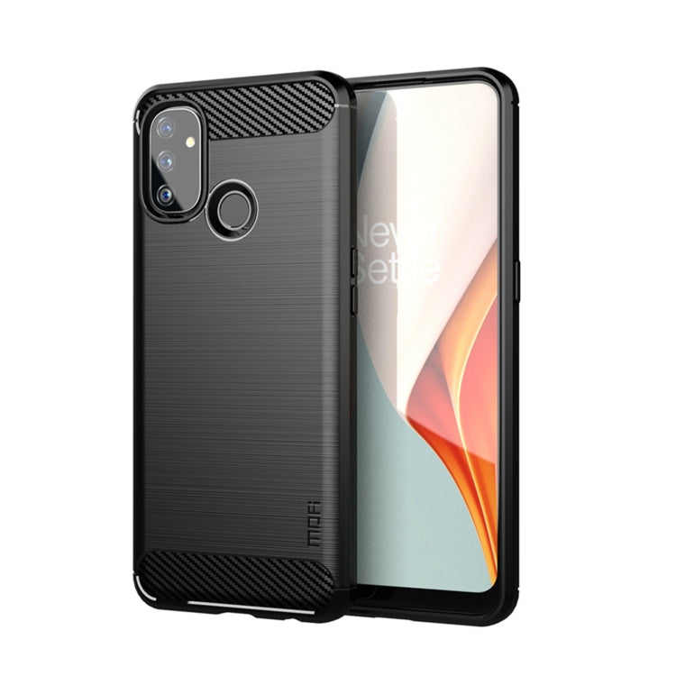 For OnePlus Nord N100 MOFI Gentleness Series Brushed Texture Carbon Fiber Soft TPU Case(Black) - OnePlus Cases by MOFI | Online Shopping South Africa | PMC Jewellery