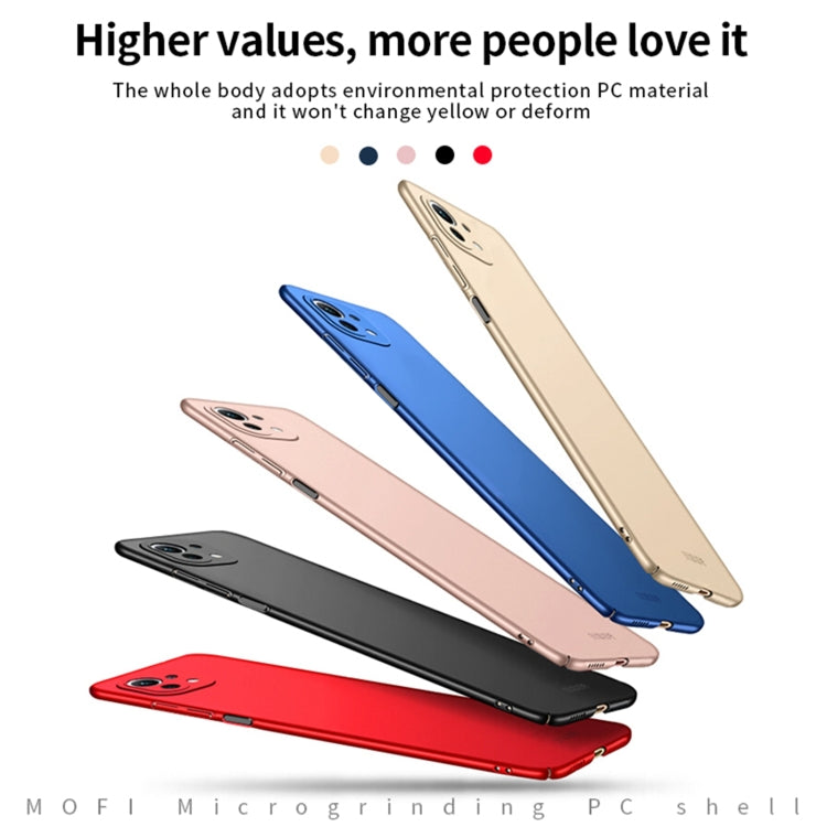 For Xiaomi Mi 11 Lite MOFI Frosted PC Ultra-thin Hard Case(Rose Gold) - Xiaomi Cases by MOFI | Online Shopping South Africa | PMC Jewellery