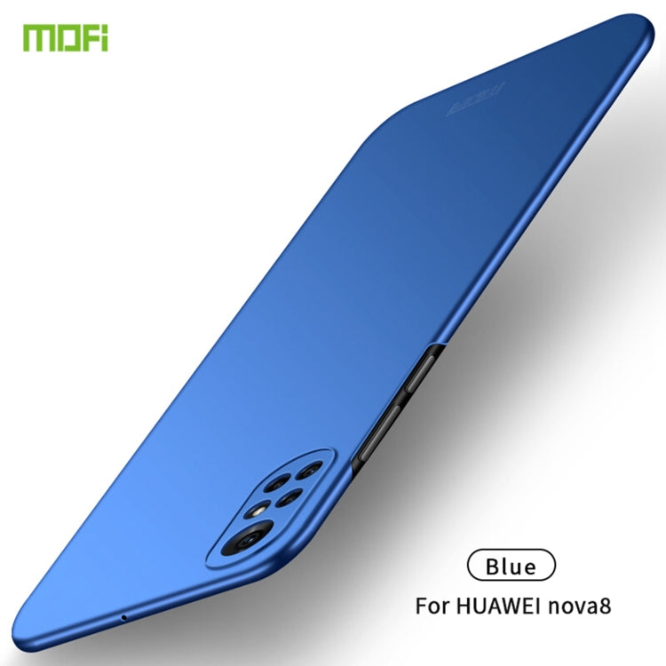 For Huawei Nova 8 MOFI Frosted PC Ultra-thin Hard Case(Blue) - Huawei Cases by MOFI | Online Shopping South Africa | PMC Jewellery