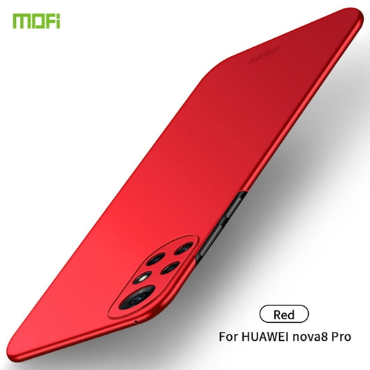 For Huawei Nova 8 Pro MOFI Frosted PC Ultra-thin Hard Case(Red) - Huawei Cases by MOFI | Online Shopping South Africa | PMC Jewellery