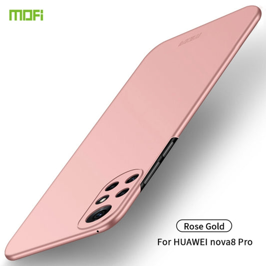 For Huawei Nova 8 Pro MOFI Frosted PC Ultra-thin Hard Case(Rose Gold) - Huawei Cases by MOFI | Online Shopping South Africa | PMC Jewellery