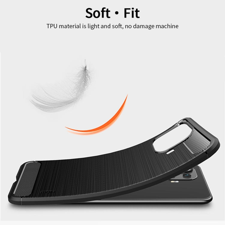 For Xiaomi Mi 11 Pro MOFI Gentleness Series Brushed Texture Carbon Fiber Soft TPU Case(Blue) - Xiaomi Cases by MOFI | Online Shopping South Africa | PMC Jewellery