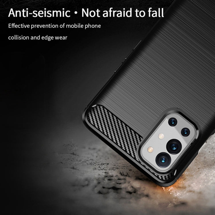 For OnePlus 9R MOFI Gentleness Series Brushed Texture Carbon Fiber Soft TPU Case(Black) - OnePlus Cases by MOFI | Online Shopping South Africa | PMC TechLife