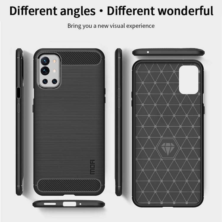For OnePlus 9R MOFI Gentleness Series Brushed Texture Carbon Fiber Soft TPU Case(Red) - OnePlus Cases by MOFI | Online Shopping South Africa | PMC TechLife | Buy Now Pay Later Mobicred