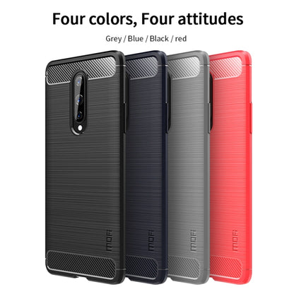 For OnePlus 8 MOFI Gentleness Series Brushed Texture Carbon Fiber Soft TPU Case(Gray) - OnePlus Cases by MOFI | Online Shopping South Africa | PMC Jewellery