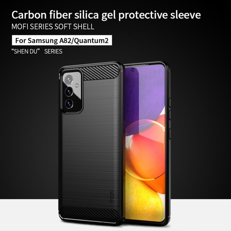 For Samsung Galaxy A82 / Quantum2 MOFI Gentleness Series Brushed Texture Carbon Fiber Soft TPU Case(Gray) - free shipping - PMC TechLife - Order now!
