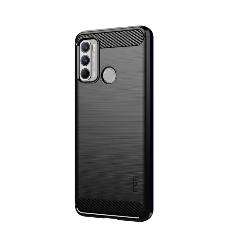 For Motorola G60 / G40 Fusion MOFI Gentleness Series Brushed Texture Carbon Fiber Soft TPU Case(Black) - Motorola Cases by MOFI | Online Shopping South Africa | PMC Jewellery