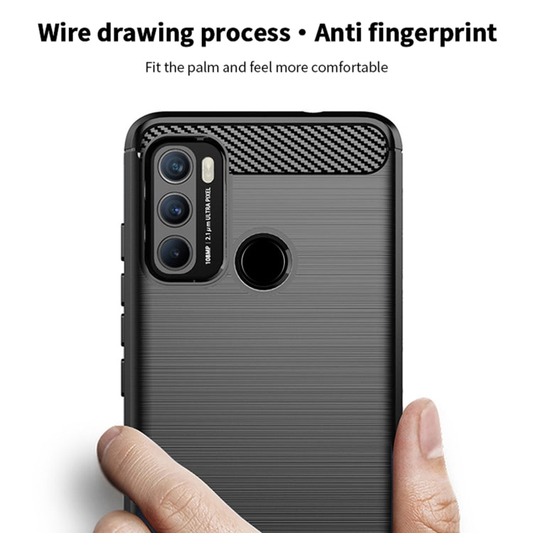 For Motorola G60 / G40 Fusion MOFI Gentleness Series Brushed Texture Carbon Fiber Soft TPU Case(Black) - Motorola Cases by MOFI | Online Shopping South Africa | PMC Jewellery