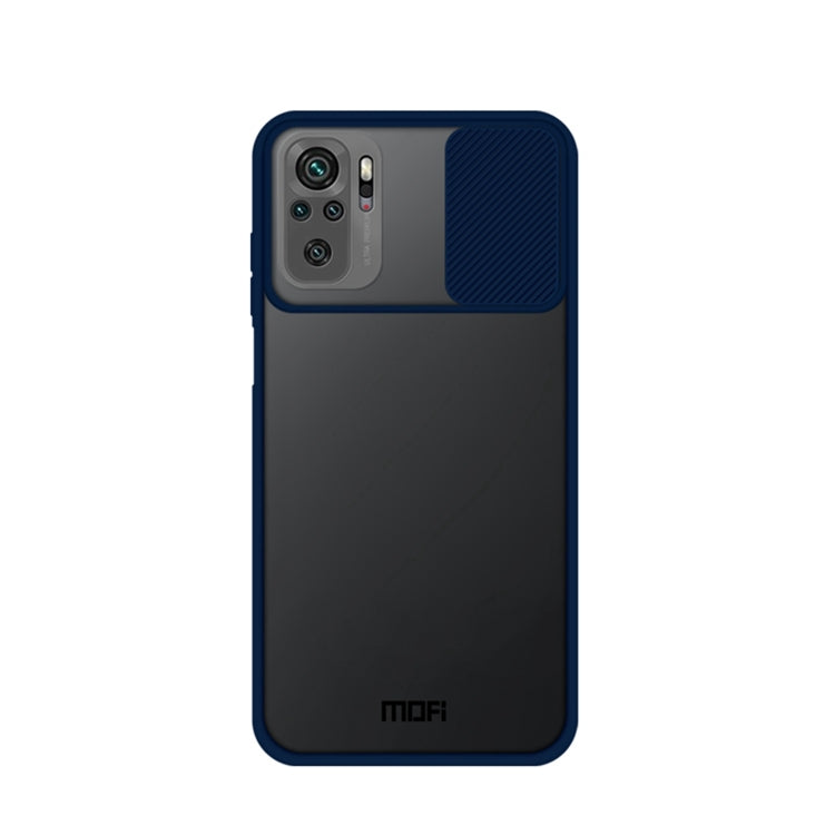 For Xiaomi Redmi Note 10 4G / Note 10S MOFI Xing Dun Series Translucent Frosted PC + TPU Privacy Anti-glare Shockproof All-inclusive Protective Case(Blue) - Xiaomi Cases by MOFI | Online Shopping South Africa | PMC TechLife | Buy Now Pay Later Mobicred