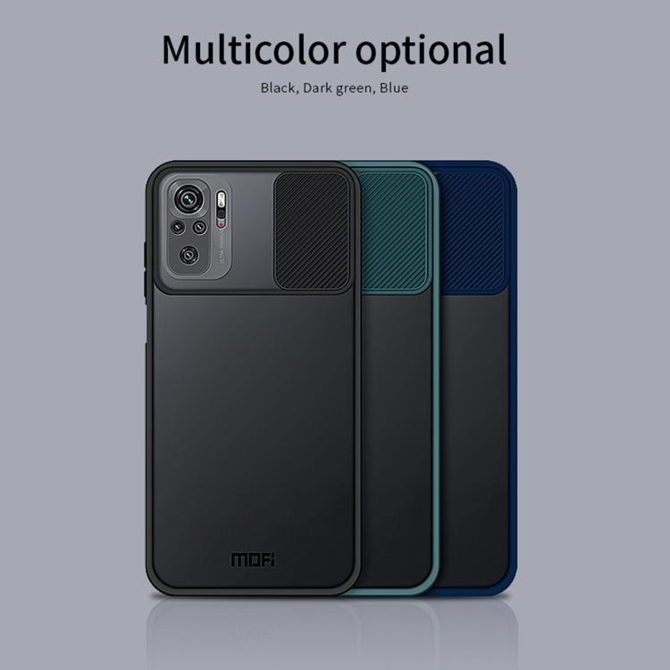 For Xiaomi Redmi Note 10 4G / Note 10S MOFI Xing Dun Series Translucent Frosted PC + TPU Privacy Anti-glare Shockproof All-inclusive Protective Case(Blue) - Xiaomi Cases by MOFI | Online Shopping South Africa | PMC TechLife | Buy Now Pay Later Mobicred
